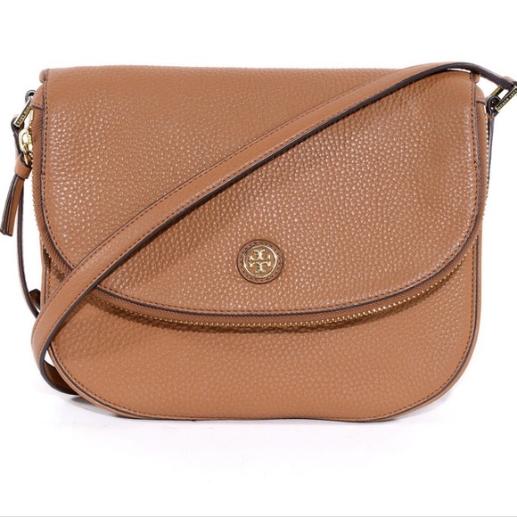 Tory Burch Handbags - Tory Burch brown crossbody with zipper flap